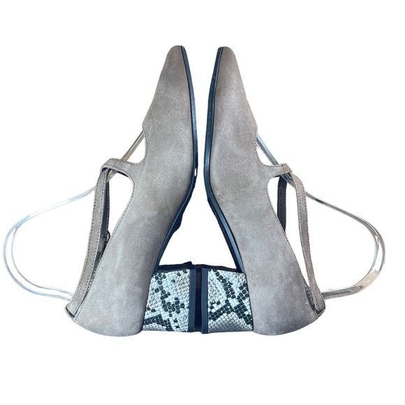 Daniela luxury brand brown gray with block heel womens shoes size 7 (38) - Picture 3 of 16